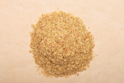 Wheat germs on brown background