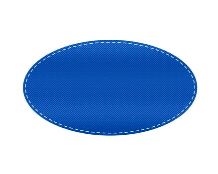 Oval patch with stitches