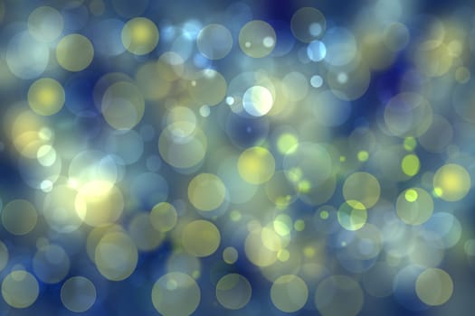 Abstract gradient of dark blue yellow pastel background texture with glowing circular bokeh lights. Beautiful colorful spring or summer backdrop.