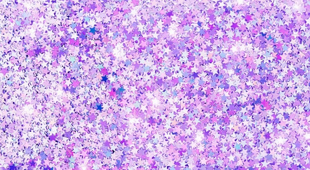 Real shiny five pointed star shape sparkles textured background