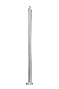 A four inch (100mm) nail isolated on white with clipping path