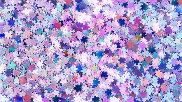 In the shape of a flower sparkles textured background