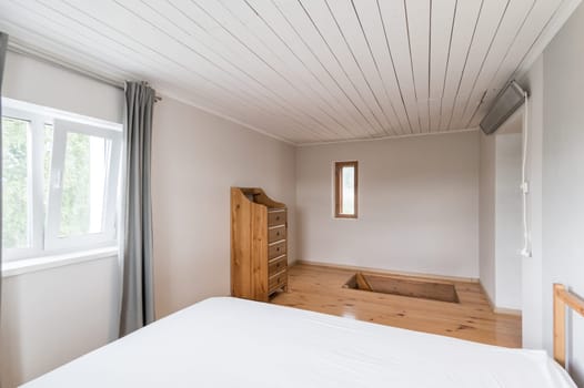 Russia, Moscow- June 11, 2019: interior room apartment. standard repair decoration in hostel