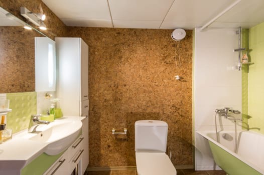 Russia, Moscow- June 11, 2019: interior room apartment. standard repair decoration in hostel