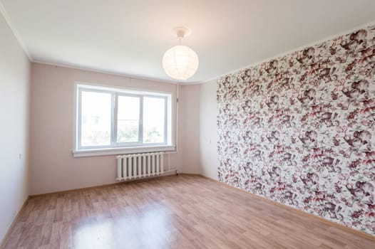 Russia, Moscow- June 11, 2019: interior room apartment. standard repair decoration in hostel