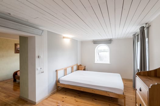 Russia, Moscow- June 11, 2019: interior room apartment. standard repair decoration in hostel