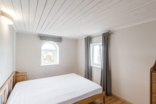 Russia, Moscow- June 11, 2019: interior room apartment. standard repair decoration in hostel