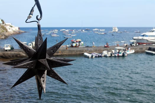 The black star and the pier in Panarea