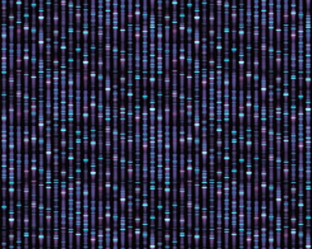 Method of DNA sequencing. 3D illustration, seamless looping, background image, science concept.