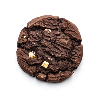 Sweet chocolate cookies isolated on white background.