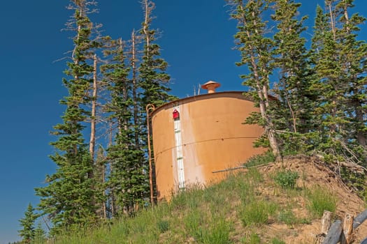 Water Storage Tank at the High Point in Cedar Breaks National Monument in Utah