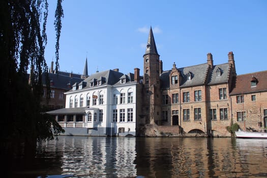 The waterway of Bruges in Belgium