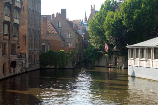 The waterway of Bruges in Belgium