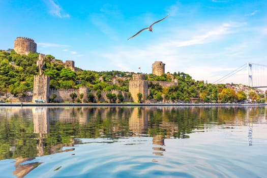 Roumeli Hissar Castle, a famous fortress of Istanbul, Turkey.