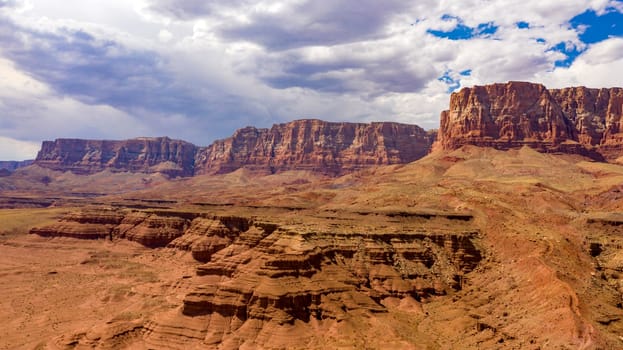 High buttes look over the desert near Marble Canyon in northern Arizona