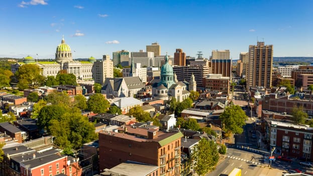 Harrisburg state capital of Pennsylvania along on the Susquehanna River