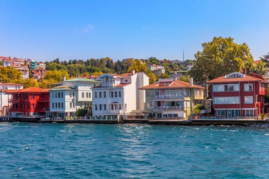 Houses by the Bosphorus, Kuzguncuk district in Istanbul, Turkey.