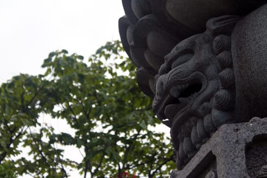 asian rocky wayside shrine