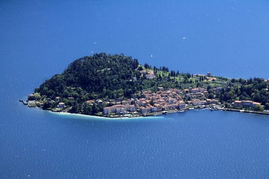 Areal view of Bellagio on Lake Como