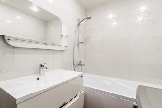 Russia, Moscow- June 11, 2019: interior room apartment. standard repair decoration in hostel