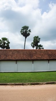 That inghang stupa temple Laos architecture wall grass