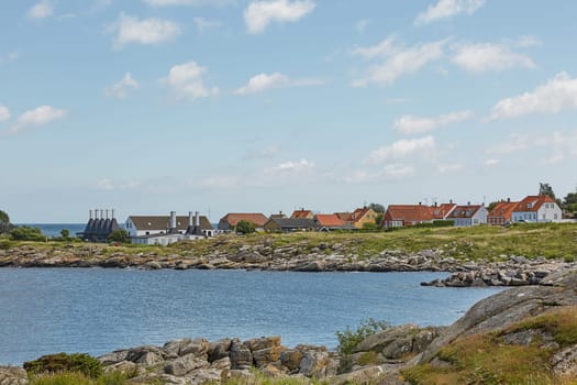 Small village of Svaneke on Bornholm island in Denmark.
