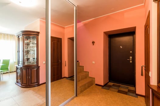 Russia, Moscow- June 12, 2019: interior room apartment. standard repair decoration in hostel
