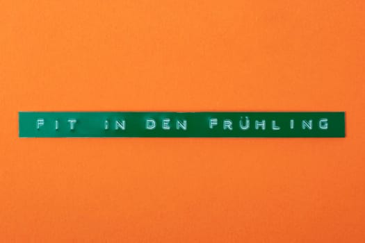 Fit in den Fruehling in german language means fresh start into spring