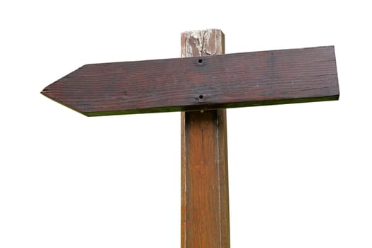 Blank wooden sign isolated on white background