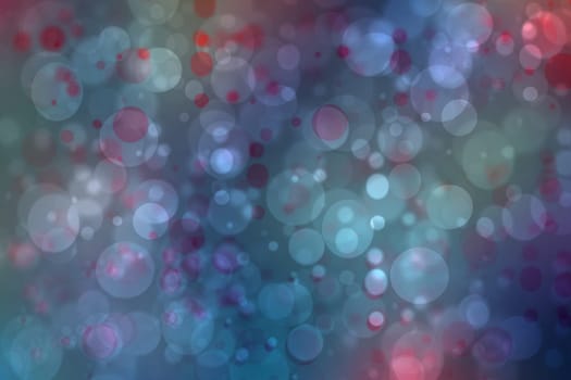 Abstract dark blue gradient pink background texture with glitter defocused sparkle bokeh circles and glowing circular lights. Beautiful backdrop with bokeh light effect.