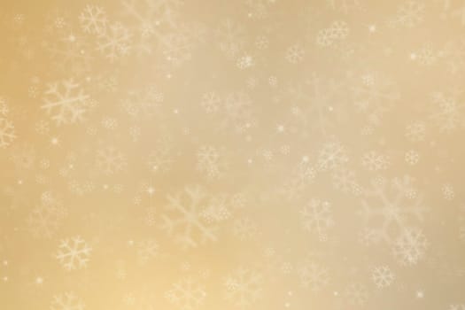 golden christmas background with snowflakes