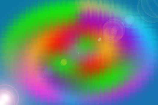 Abstract holographic background. Abstract blurred fresh vivid colorful fantasy rainbow background texture with spheres pattern and defocused bokeh lights. Web, banner, technology, science concept.