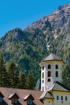Caraiman Monastery Church at the Foot of the Bucegi Mountains