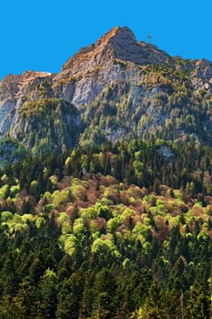Caraiman Peak with The Heroes' Cross in the Bucegi Mountain