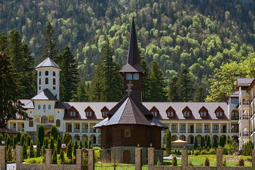 Caraiman Monastery Church at the Foot of the Bucegi Mountains