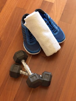 A close up shot of exercise equipment