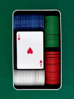 A close up shot of a card game
