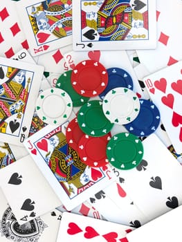 A close up shot of a card game