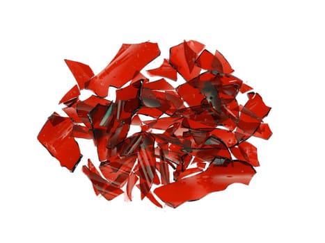A close up shot of broken glass