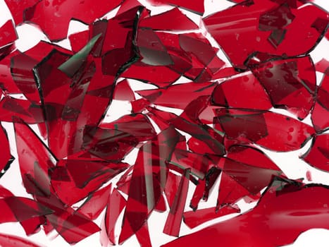 A close up shot of broken glass