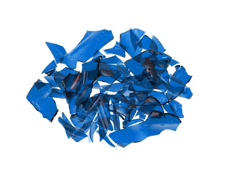 A close up shot of broken glass