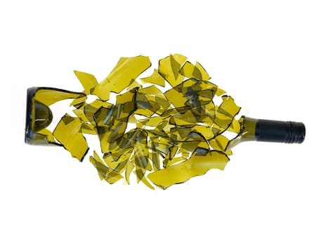 A close up shot of broken glass