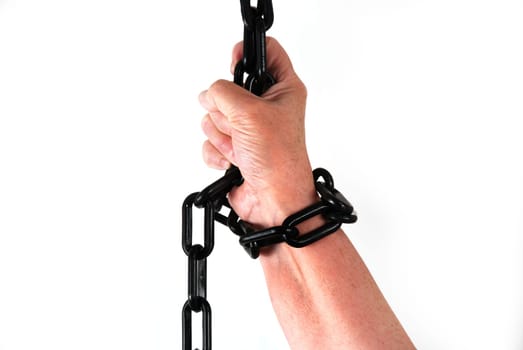 stock pictures of the arm of a person chained