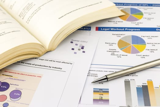 financial charts and graph, business concept and ideas