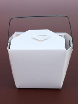 A close up shot of a takeaway box