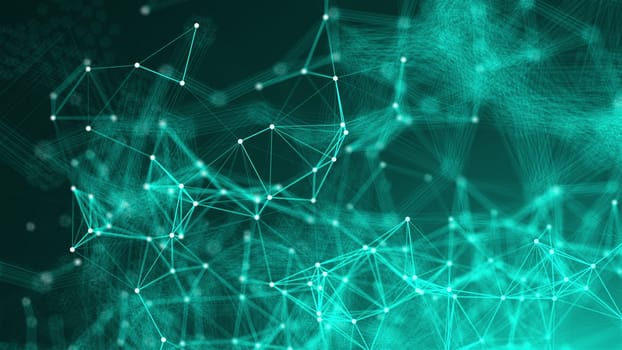 Abstract connection dots. Technology background. Network concept. 3d rendering