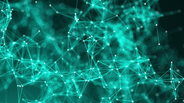 Abstract connection dots. Technology background. Network concept. 3d rendering