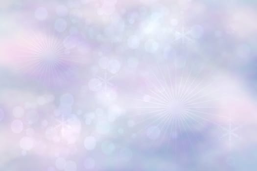 Abstract blurred vivid spring summer light delicate pastel blue pink bokeh background texture with bright soft color circles and bokeh lights and stars. Card concept. Beautiful backdrop illustration.