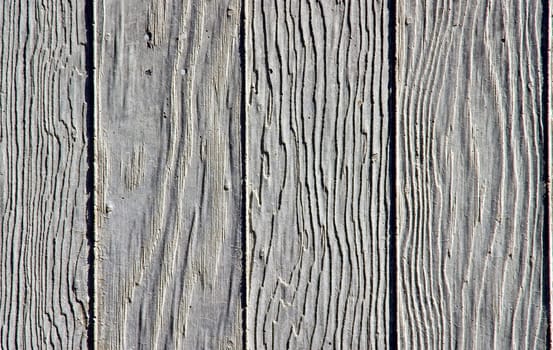 Impression of pattern of wooden boards on concrete