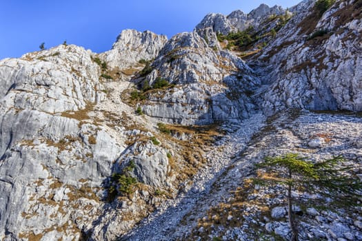 mountain landscape in Piatra Craiului Mountains, Romania